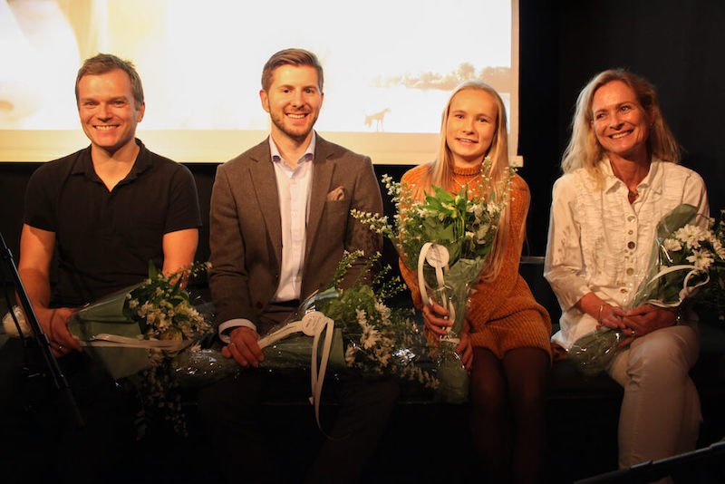 Bilde av Krister Fjermestad, André Tøgersen, Emilie Michalsen og Mona Askmann på premierevisning.